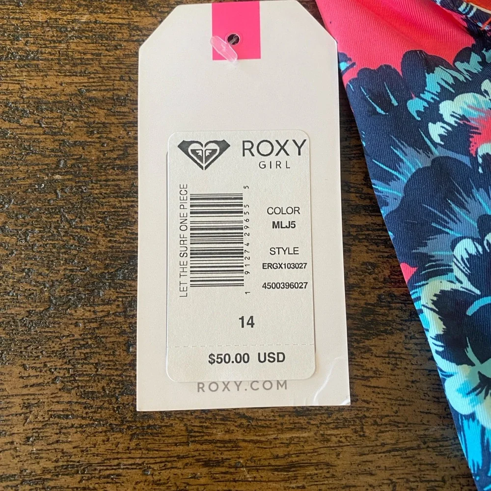 Roxy Girls One Piece Swim Suit Size 14 - Picture 5 of 5